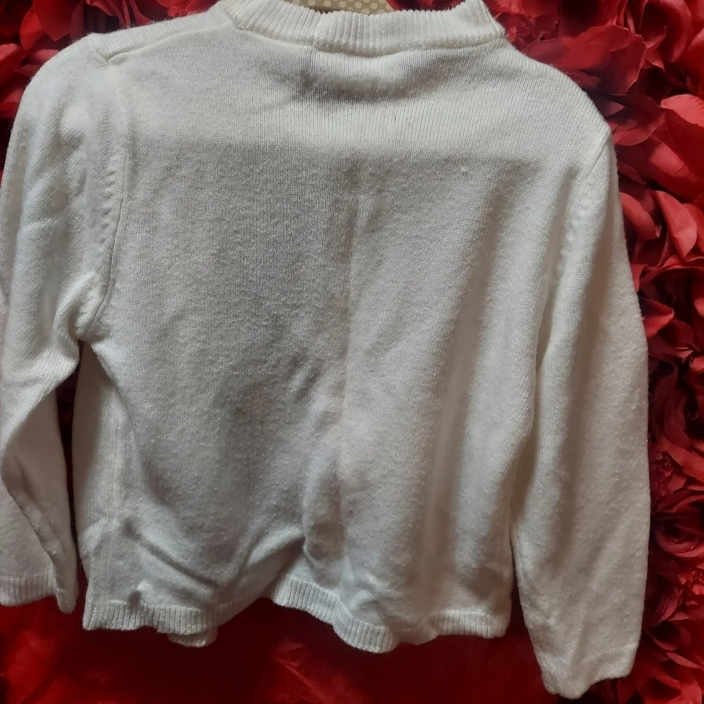 Blueberi Blvd. Girls Size 3T Whie Sweater button up